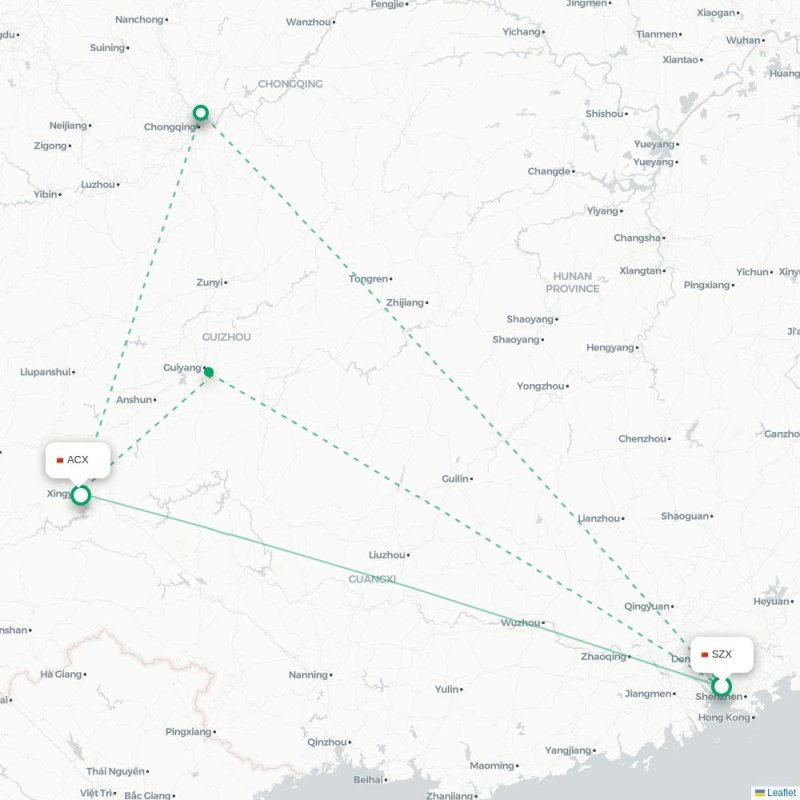 TFU - ACX route map