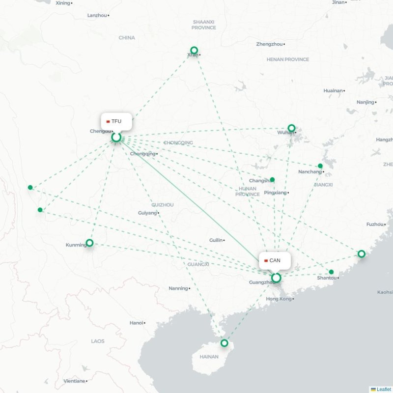 TFU - CAN route map