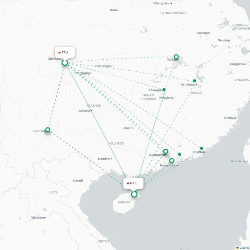 TFU - HAK route map
