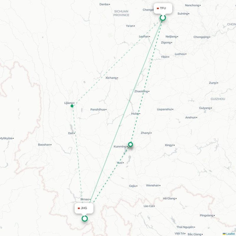 TFU - JHG route map