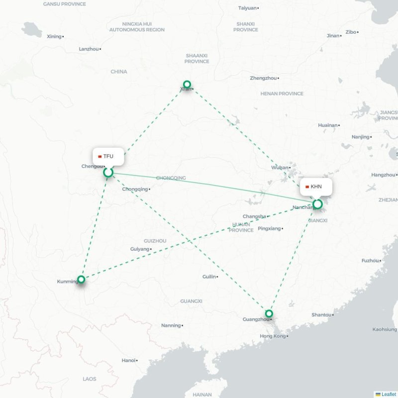 TFU - KHN route map