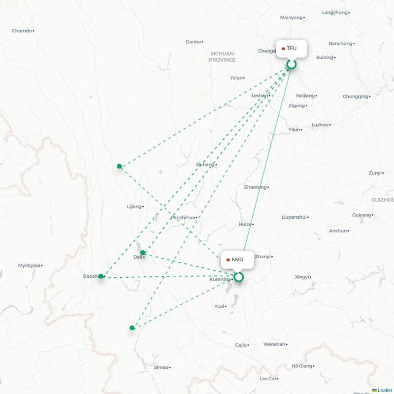 TFU - KMG route map