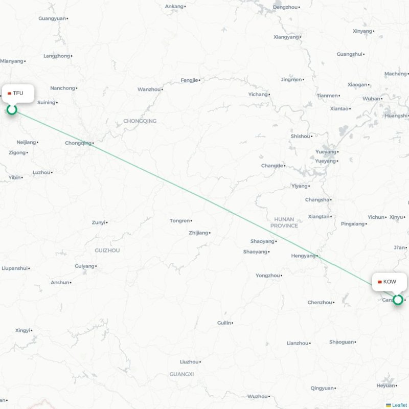 TFU - KOW route map