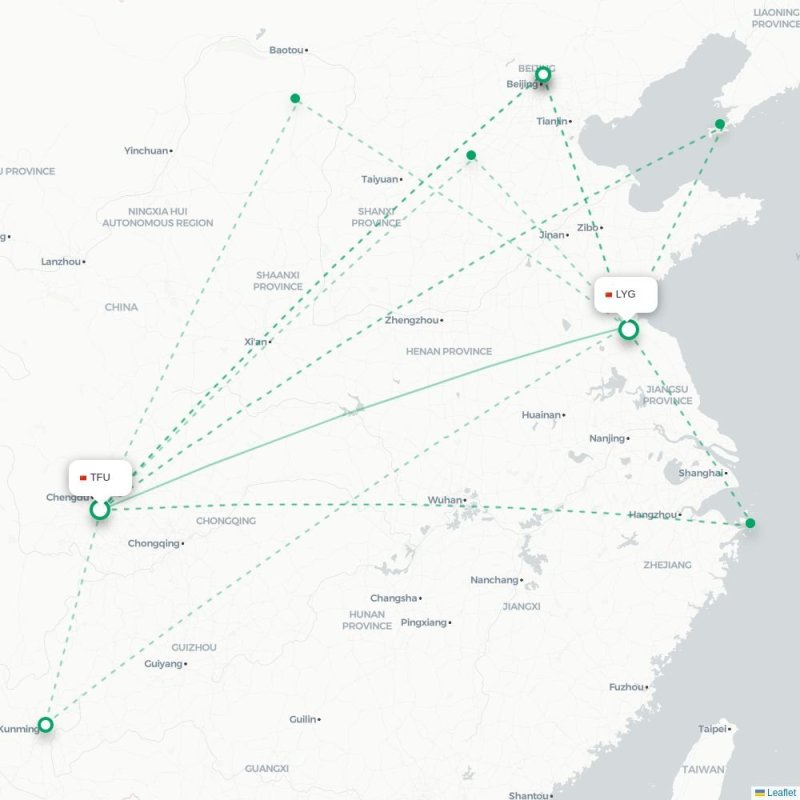 TFU - LYG route map