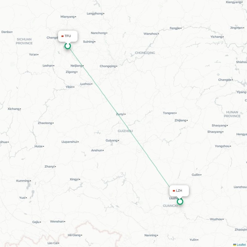 TFU - LZH route map