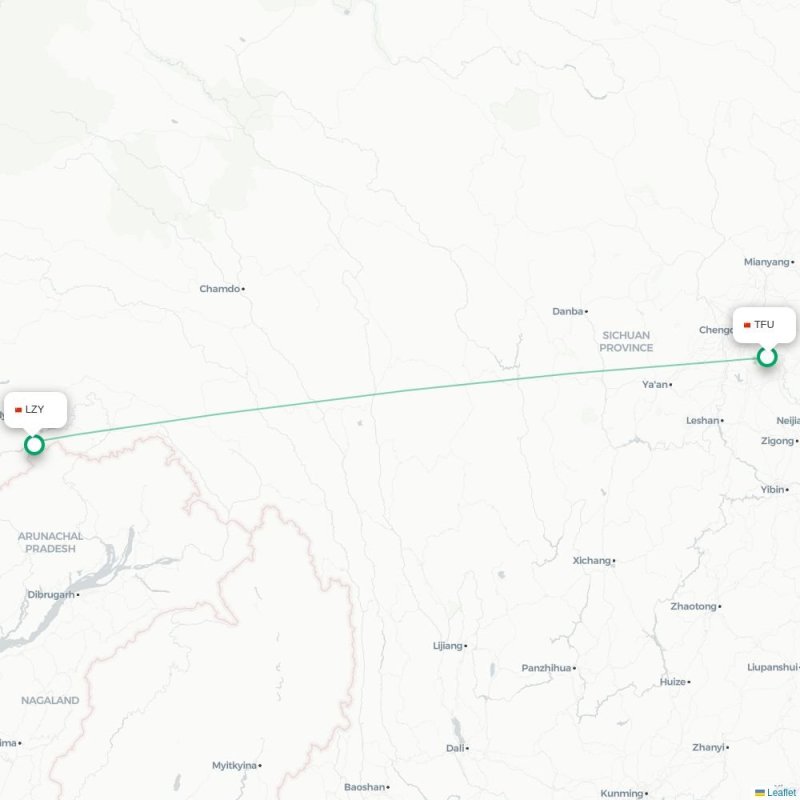TFU - LZY route map