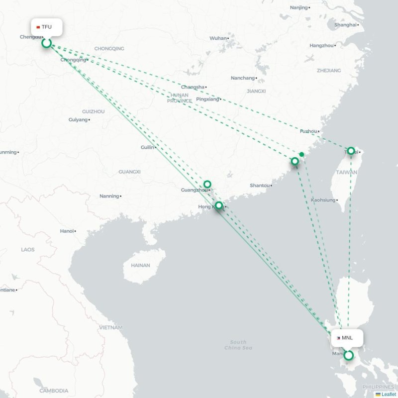 TFU - MNL route map