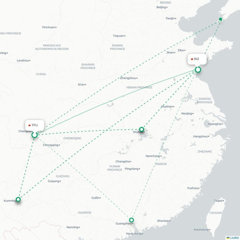 TFU - RIZ route map
