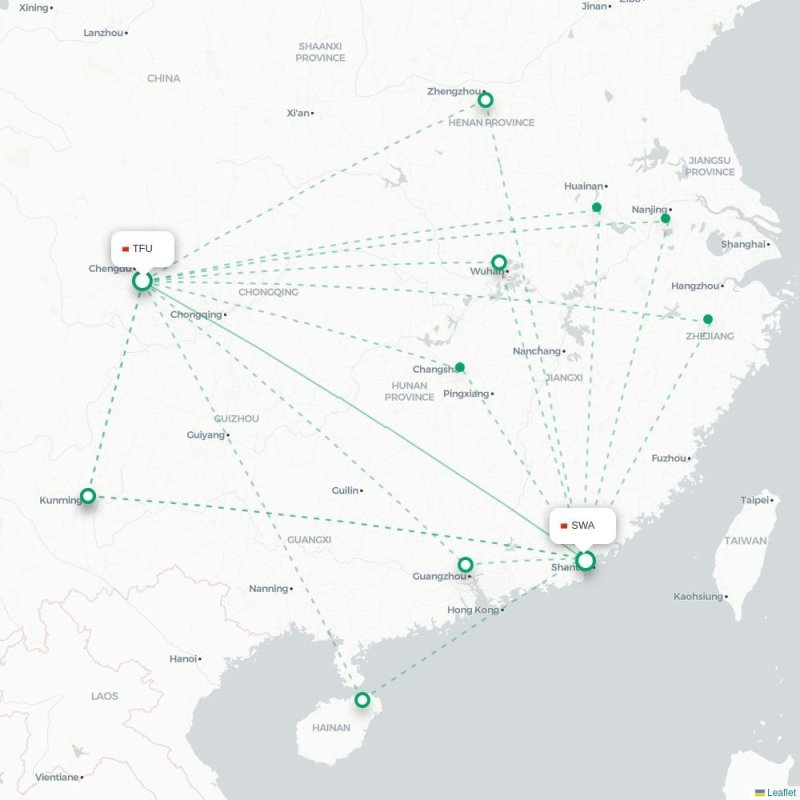 TFU - SWA route map