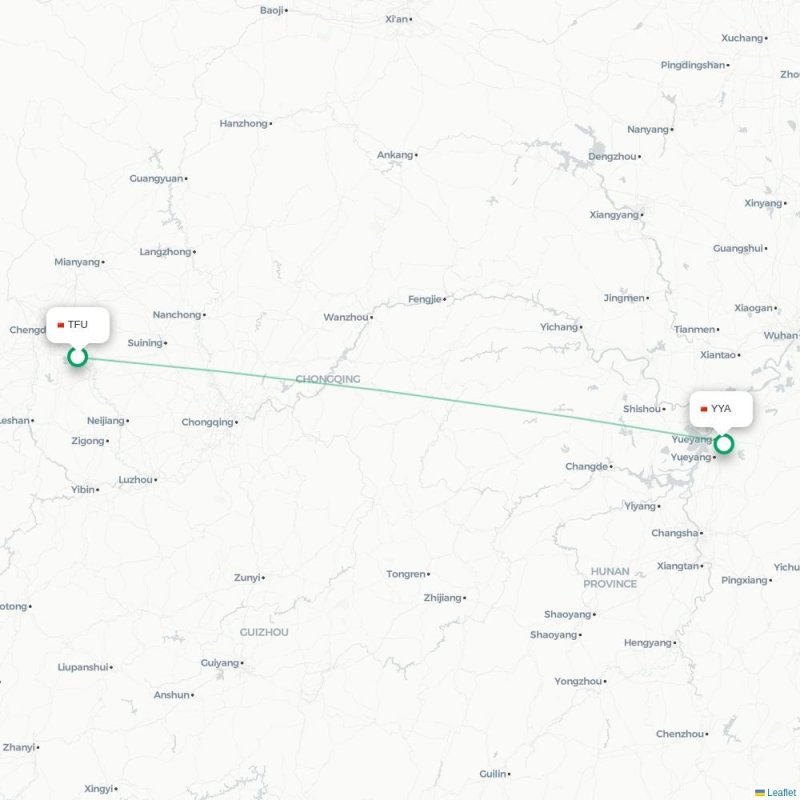 TFU - YYA route map