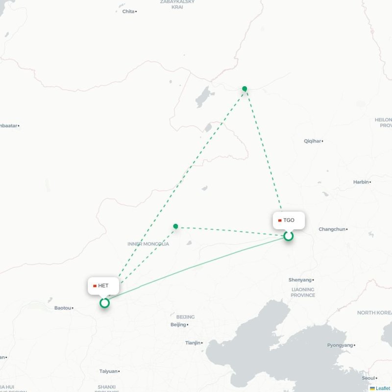 TGO - HET route map