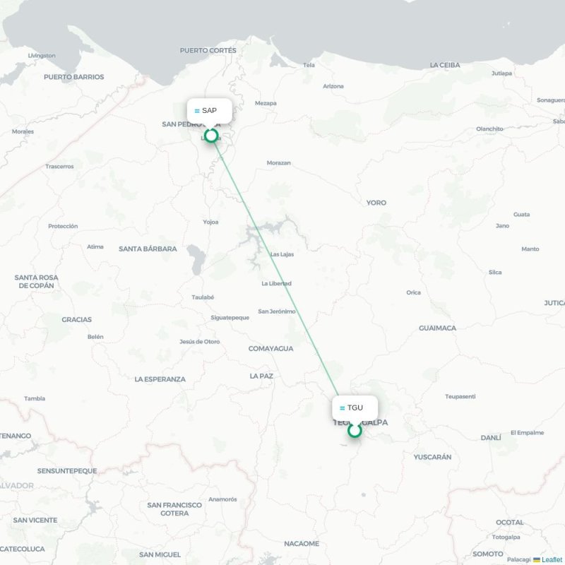 TGU - SAP route map