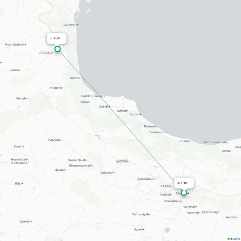 THR - ADU route map