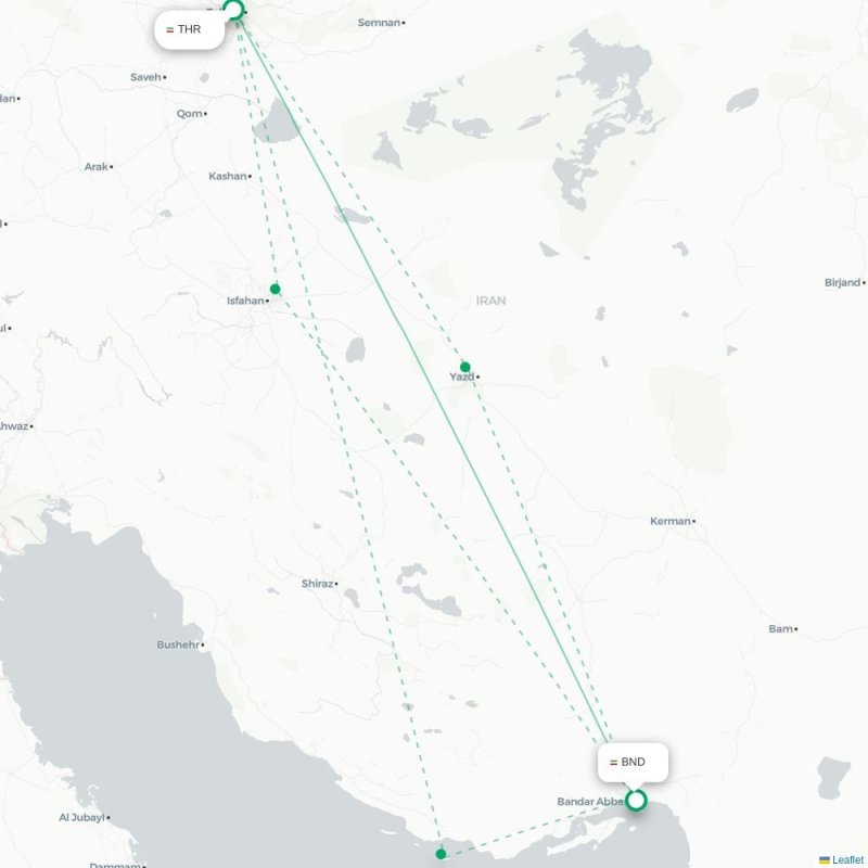THR - BND route map