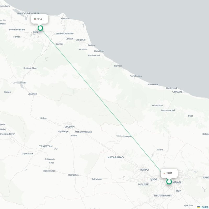 THR - RAS route map