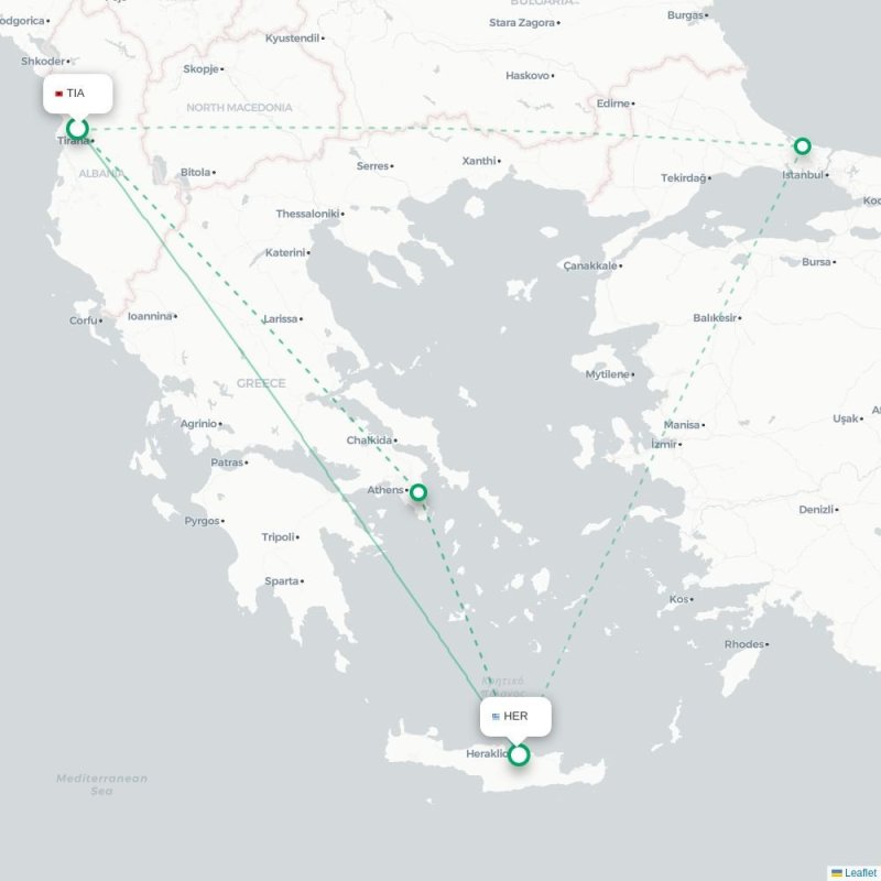 TIA - HER route map