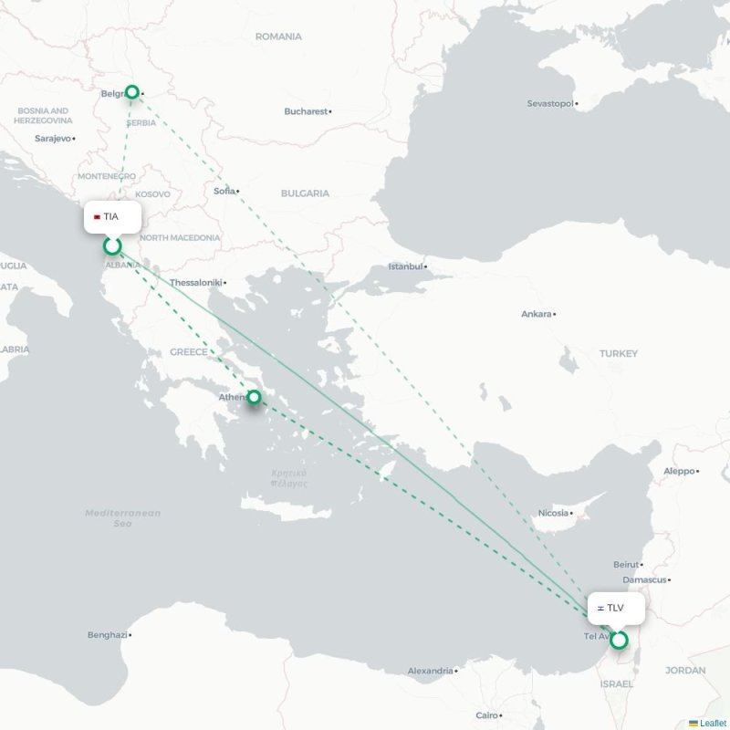 TIA - TLV route map