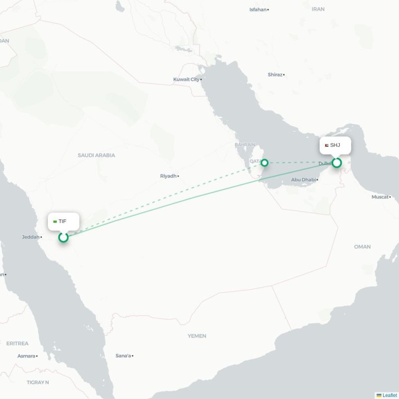 TIF - SHJ route map