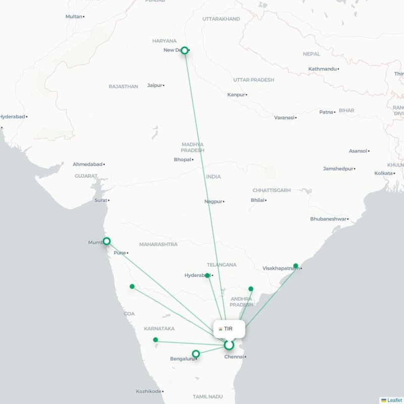 TIR - RQY route map