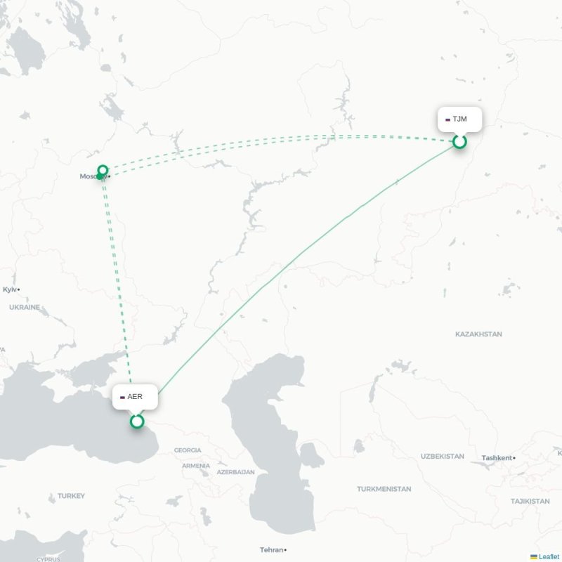 TJM - AER route map