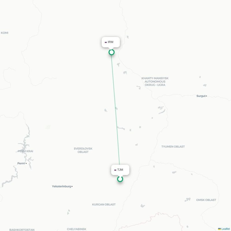 TJM - IRM route map