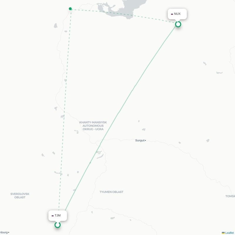 TJM - NUX route map