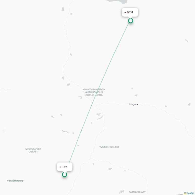 TJM - NYM route map