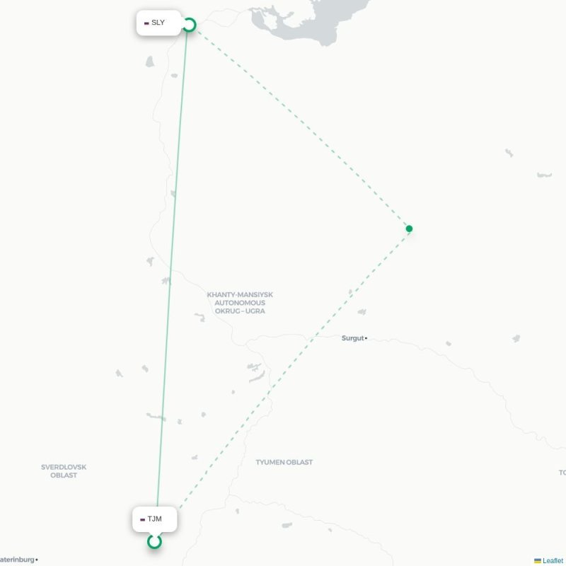 TJM - SLY route map