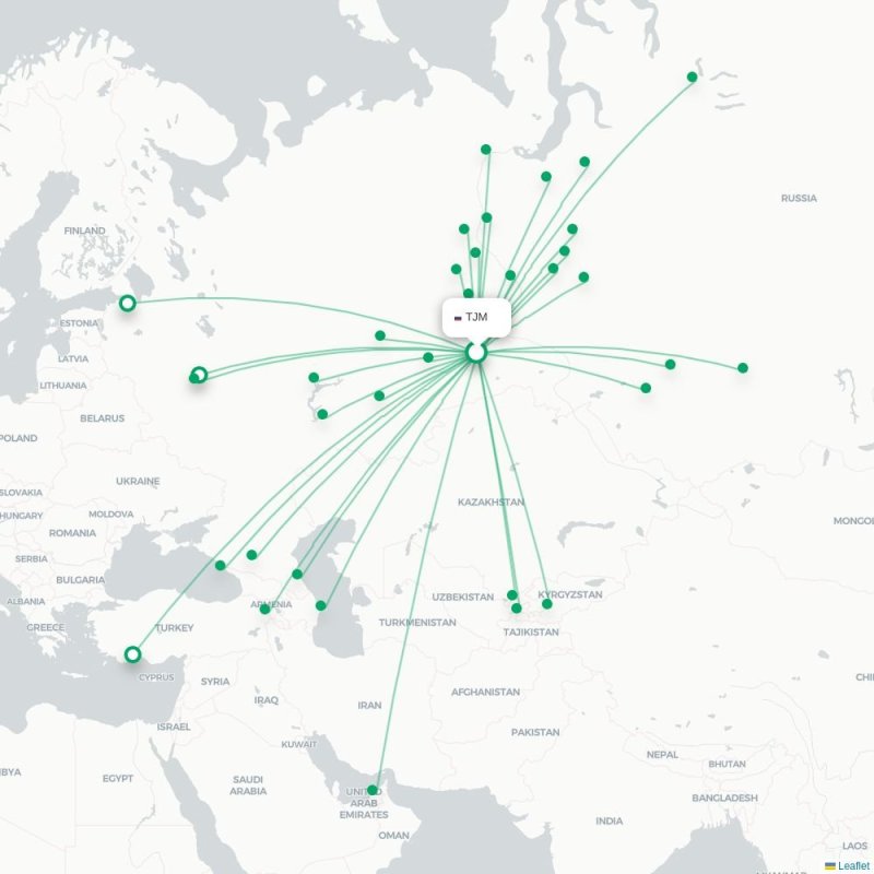 TJM - LED route map