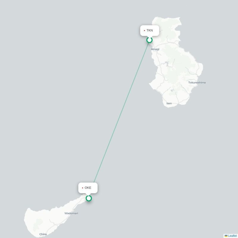 TKN - OKE route map