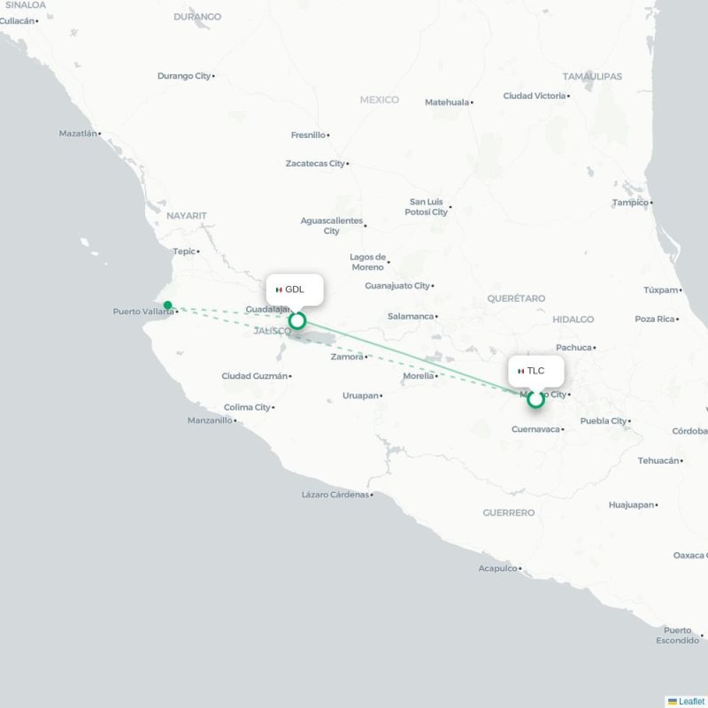 TLC - GDL route map