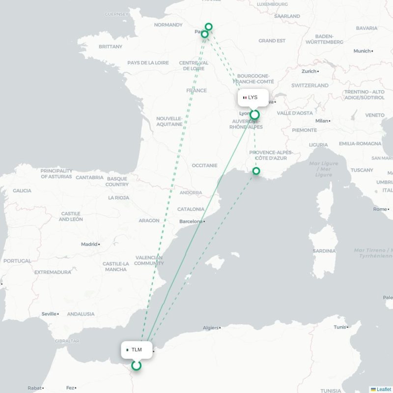TLM - LYS route map