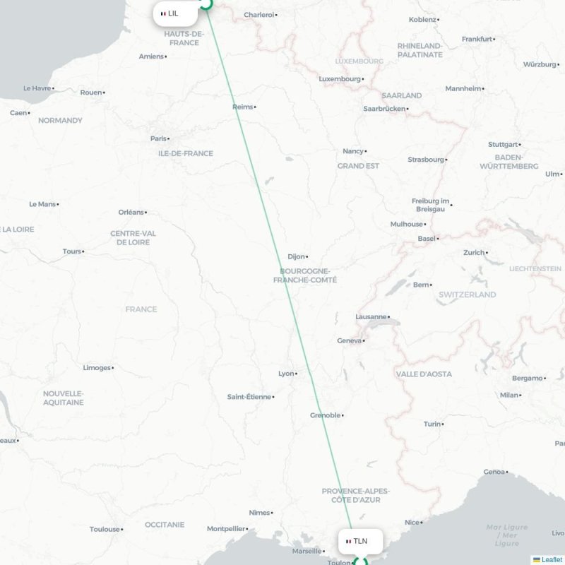 TLN - LIL route map
