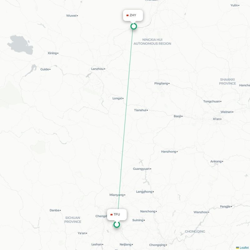 TLQ - ZHY route map