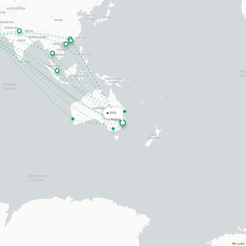 TLV - DXB route map