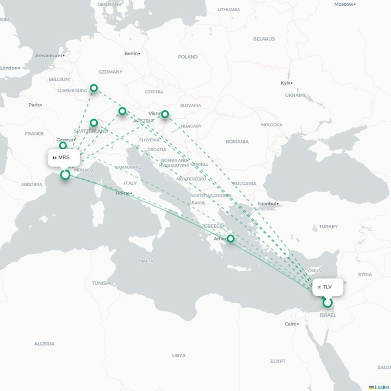TLV - MRS route map