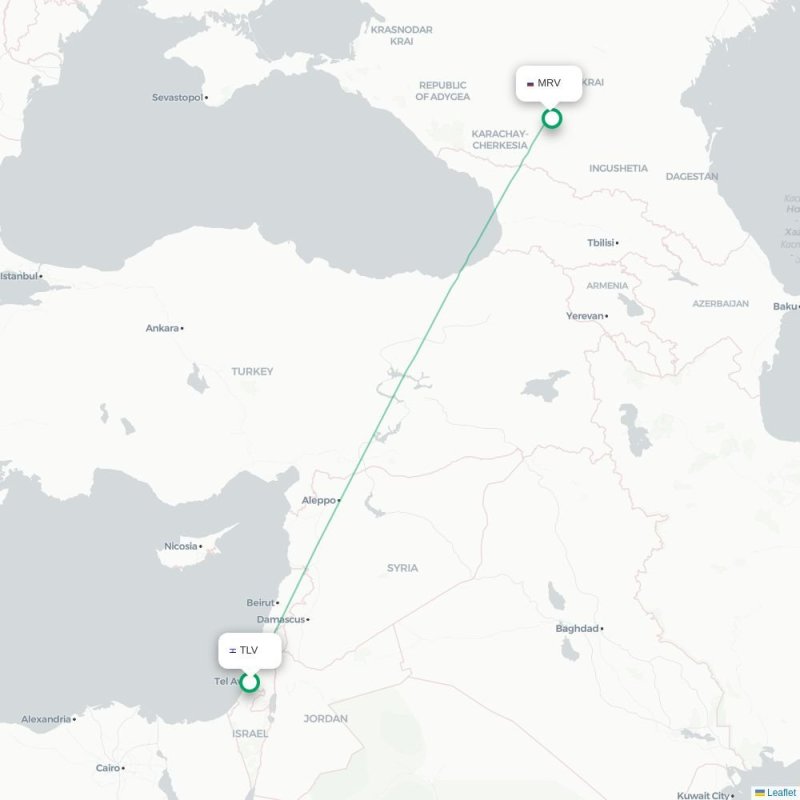 TLV - MRV route map