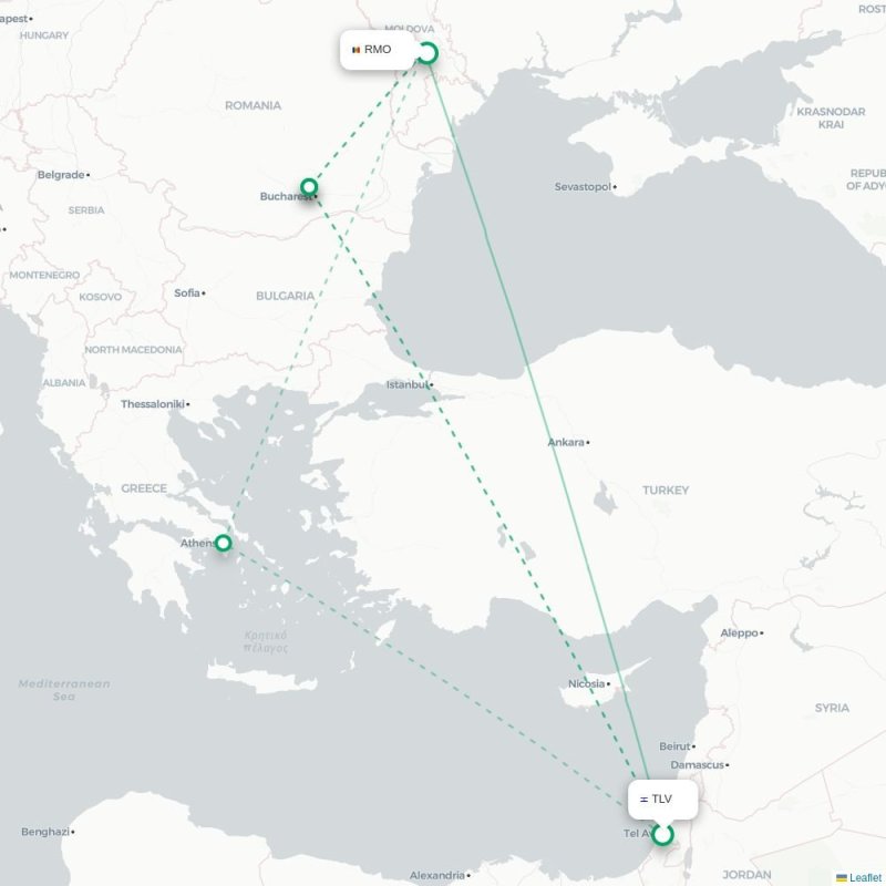 TLV - RMO route map