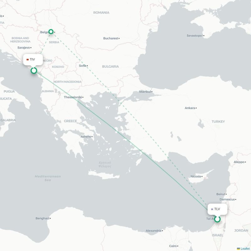 TLV - TIV route map