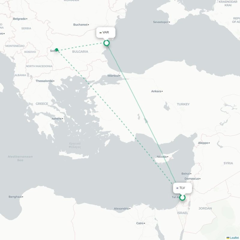 TLV - VAR route map