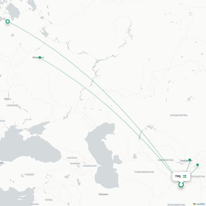Route map Termez  TMJ 