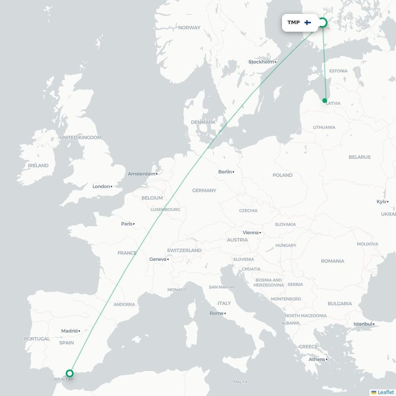 Route map Tampere  TMP 