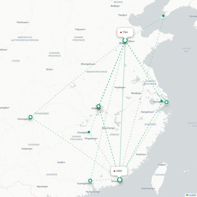 TNA - SWA route map