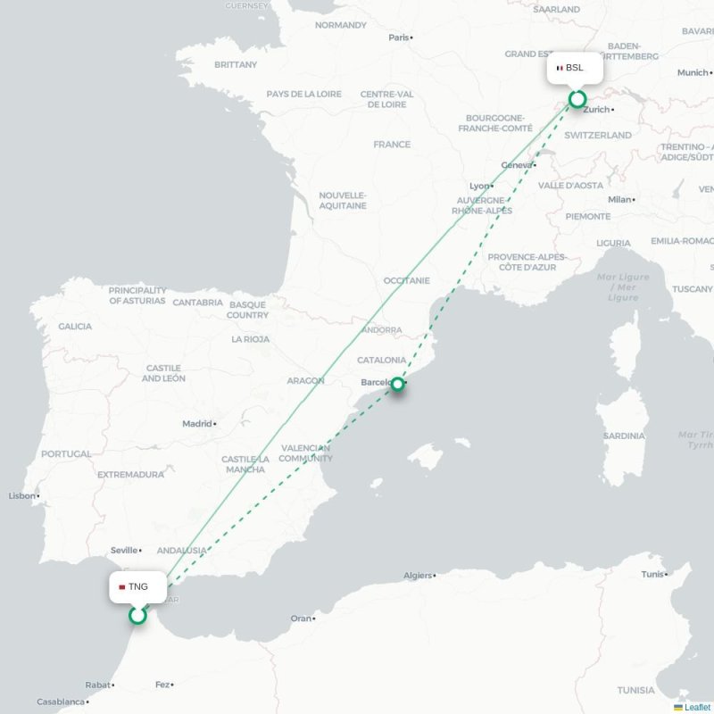 TNG - BSL route map