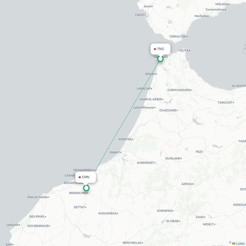TNG - CMN route map