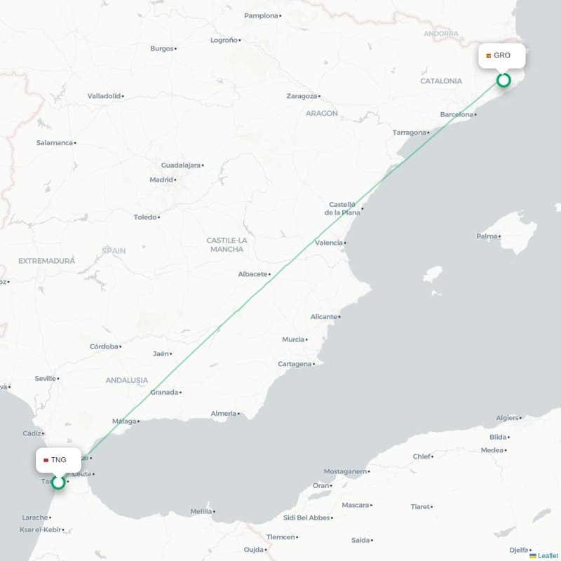 TNG - GRO route map