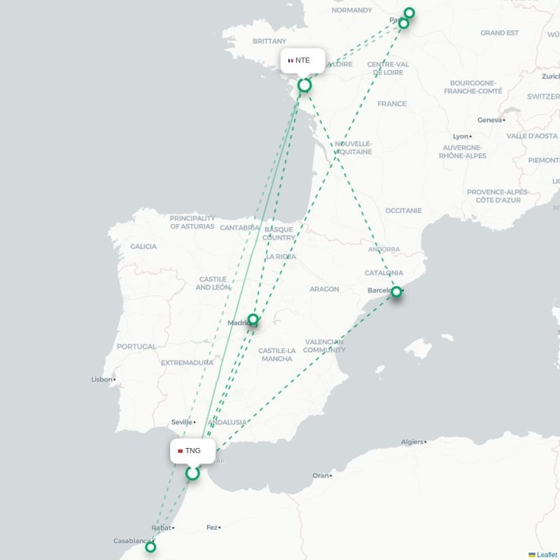 TNG - NTE route map