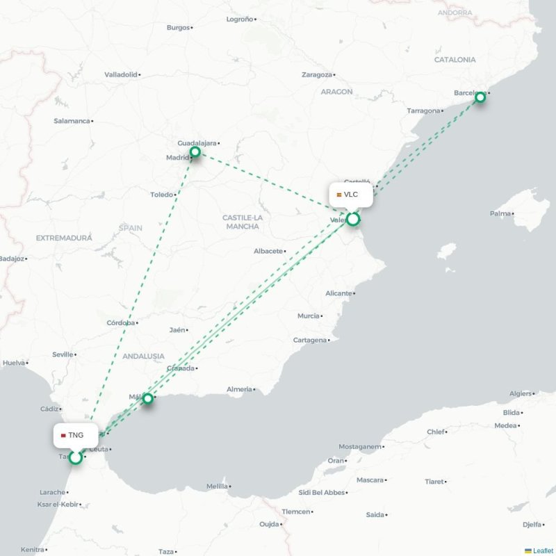 TNG - VLC route map