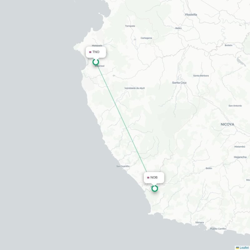 TNO - NOB route map