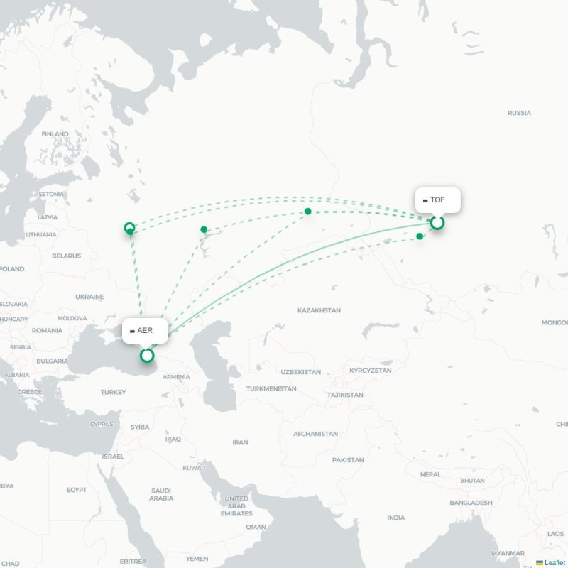 TOF - AER route map
